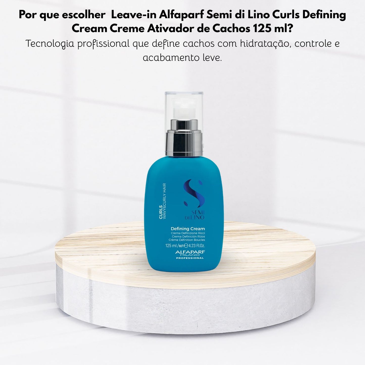 Leave-in Alfaparf Semi di Lino Curls Defining Cream Creme Ativador de Cachos para Cabelo Cacheado 125 ml