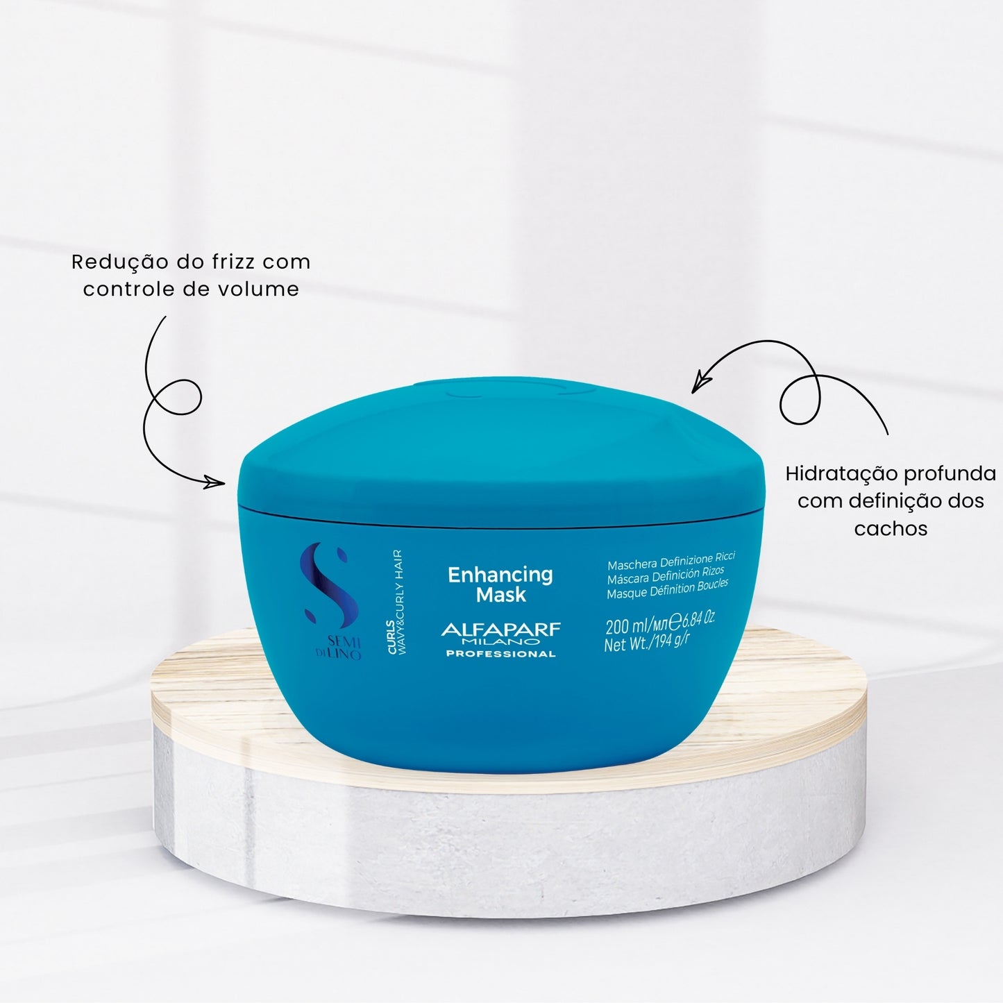 Máscara Alfaparf Semi di Lino Curls Enhancing 200 ml