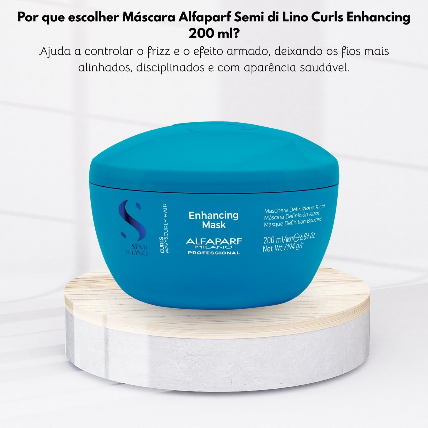 Máscara Alfaparf Semi di Lino Curls Enhancing 200 ml