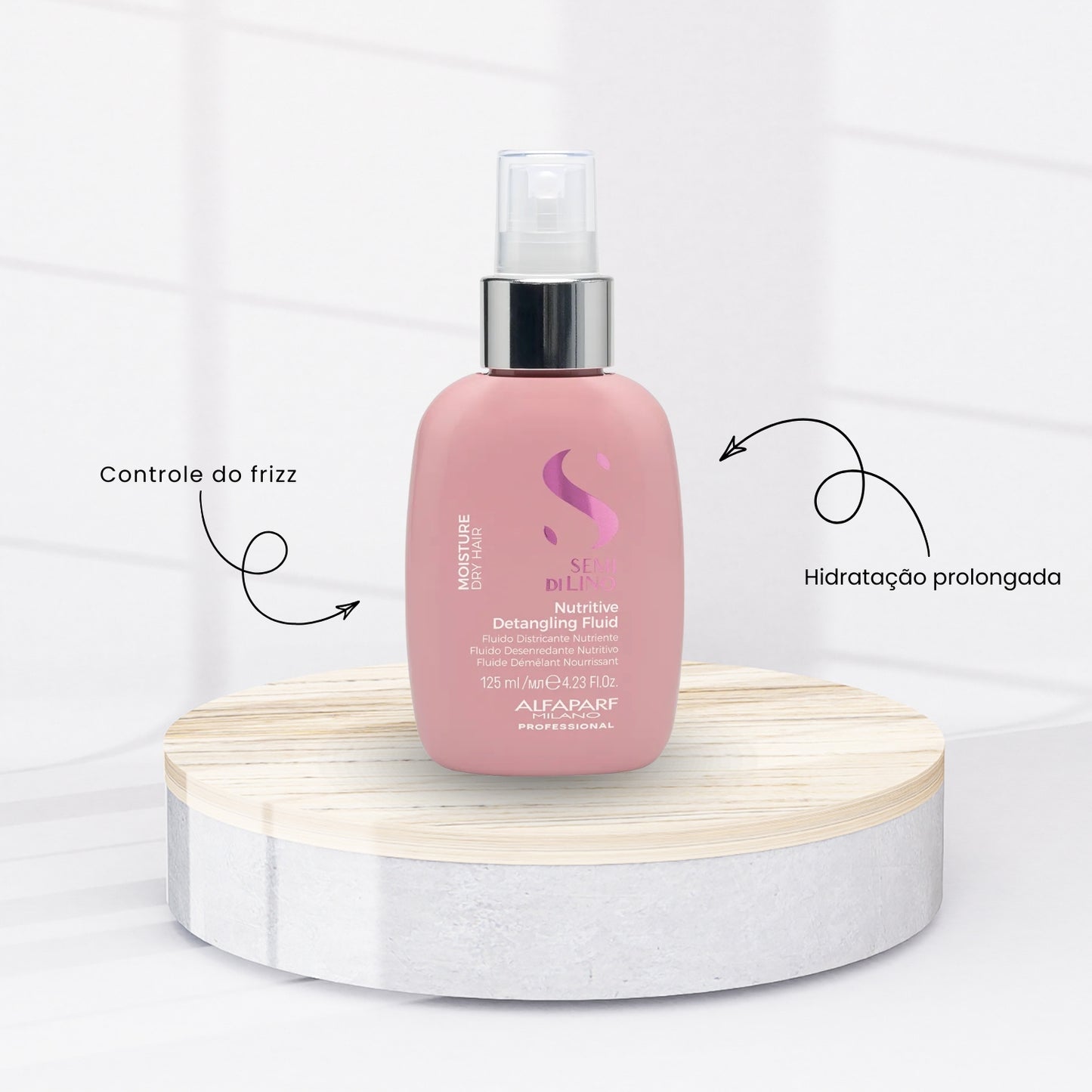 Leave-in Alfaparf Semi Di Lino Moisture Nutritive Detangling Fluid 125 ml