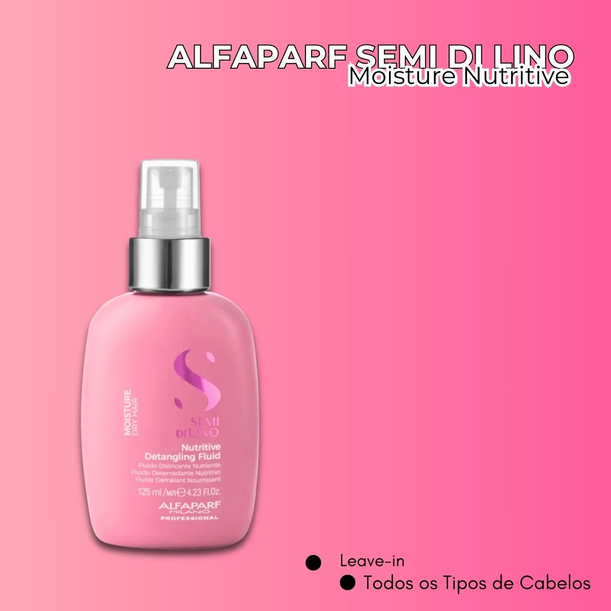 Leave-in Alfaparf Semi Di Lino Moisture Nutritive Detangling Fluid 125 ml