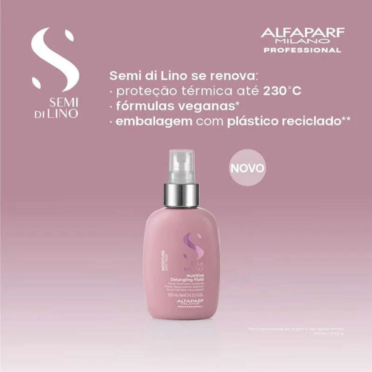 Leave-in Alfaparf Semi Di Lino Moisture Nutritive Detangling Fluid 125 ml
