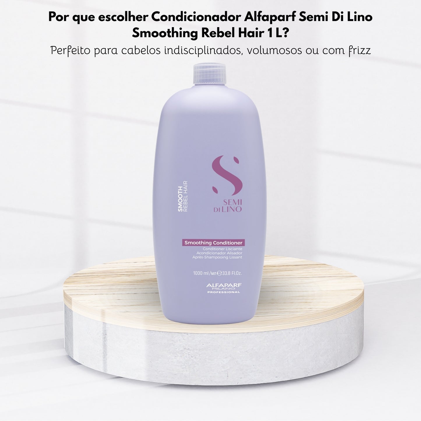 Condicionador Alfaparf Semi Di Lino Smoothing Rebel Hair 1 Litro