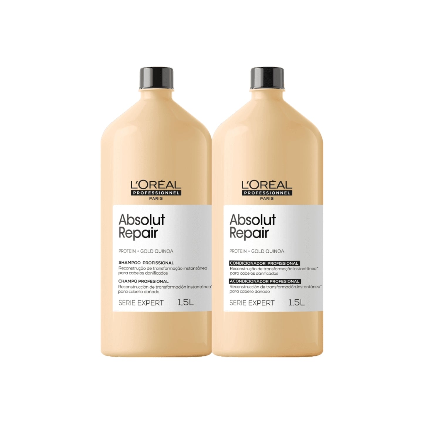 Kit Loreal Absolut Repair Gold Quinoa Shampoo + Condicionador 1,5L