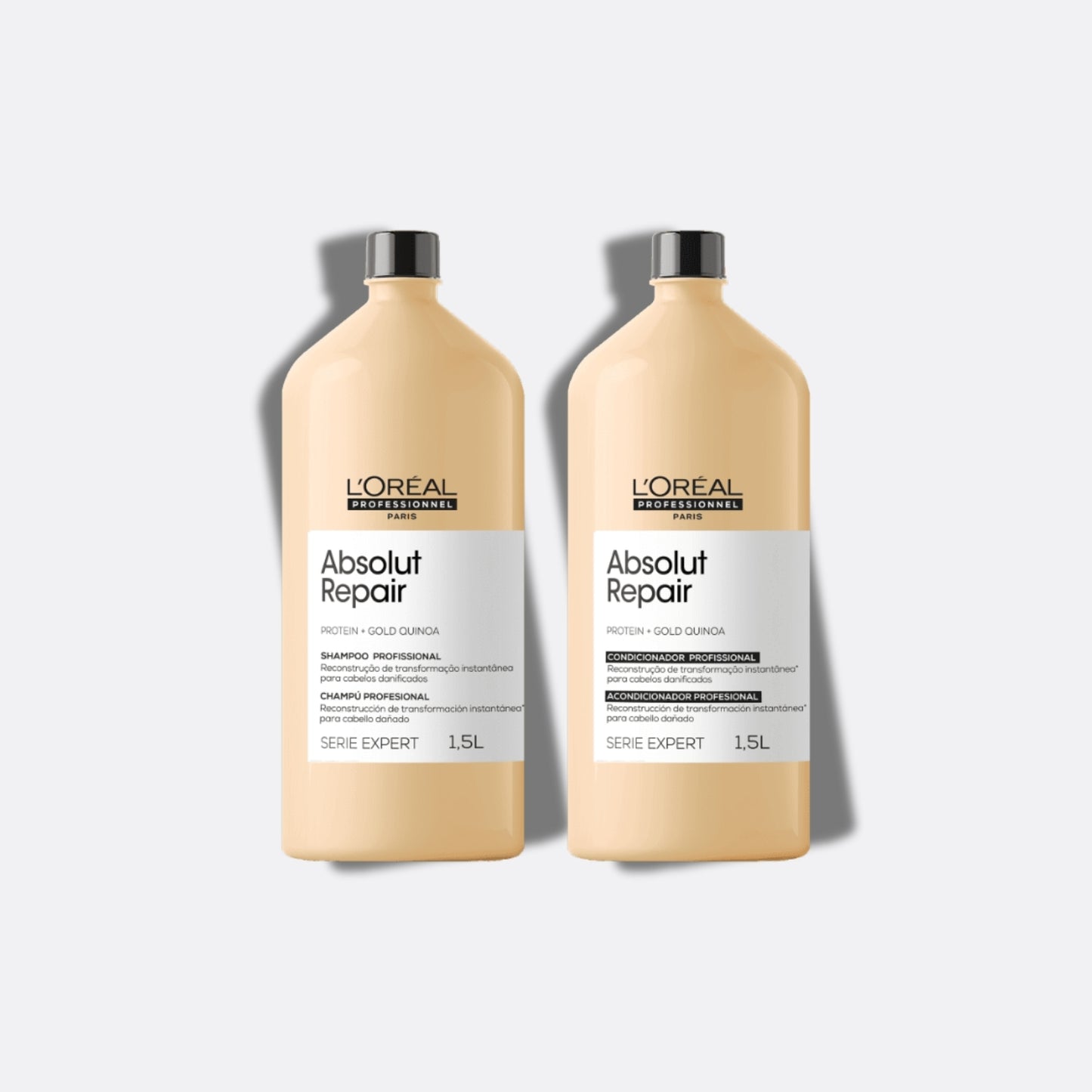 Kit Loreal Absolut Repair Gold Quinoa Shampoo + Condicionador 1,5L