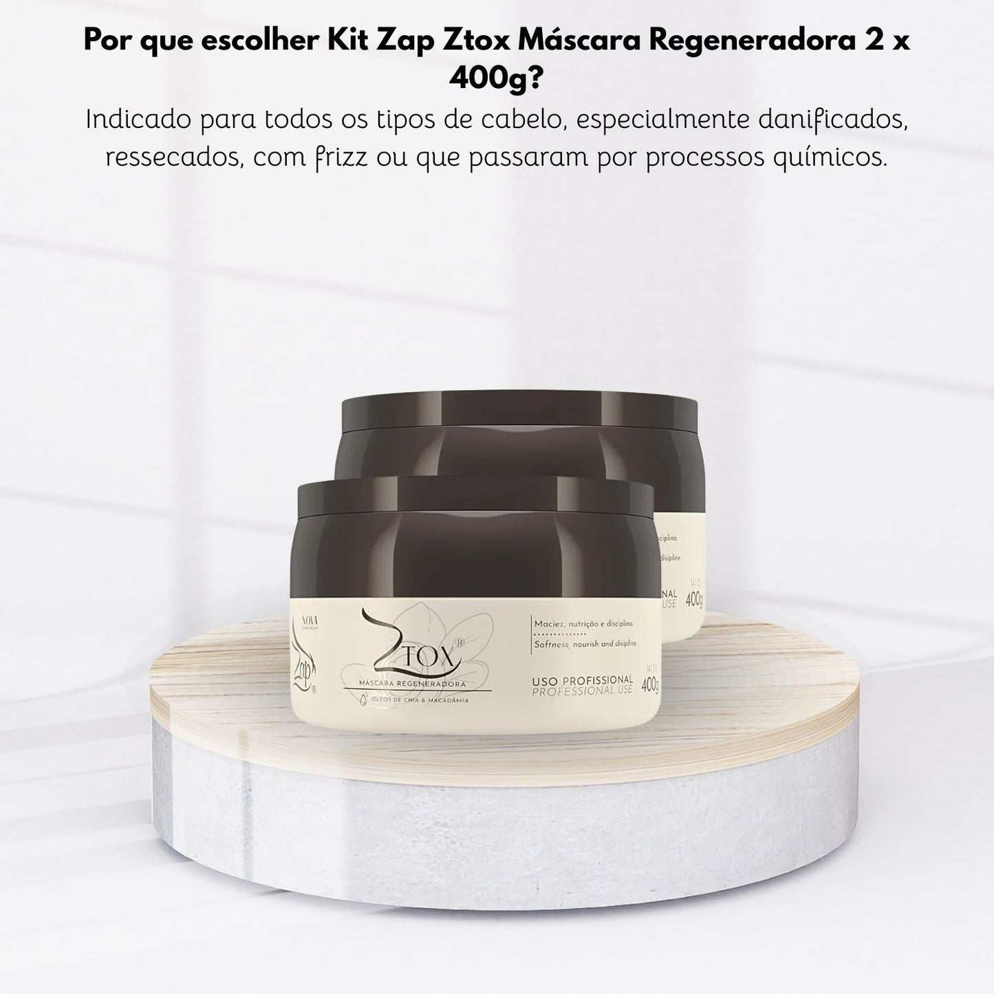 Kit Zap Ztox Máscara Regeneradora 2 x 400 g