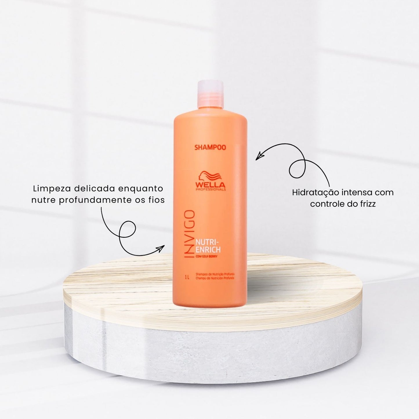 Kit Wella Invigo Nutri-Enrich Shampoo 1 Litro + Máscara 150 g