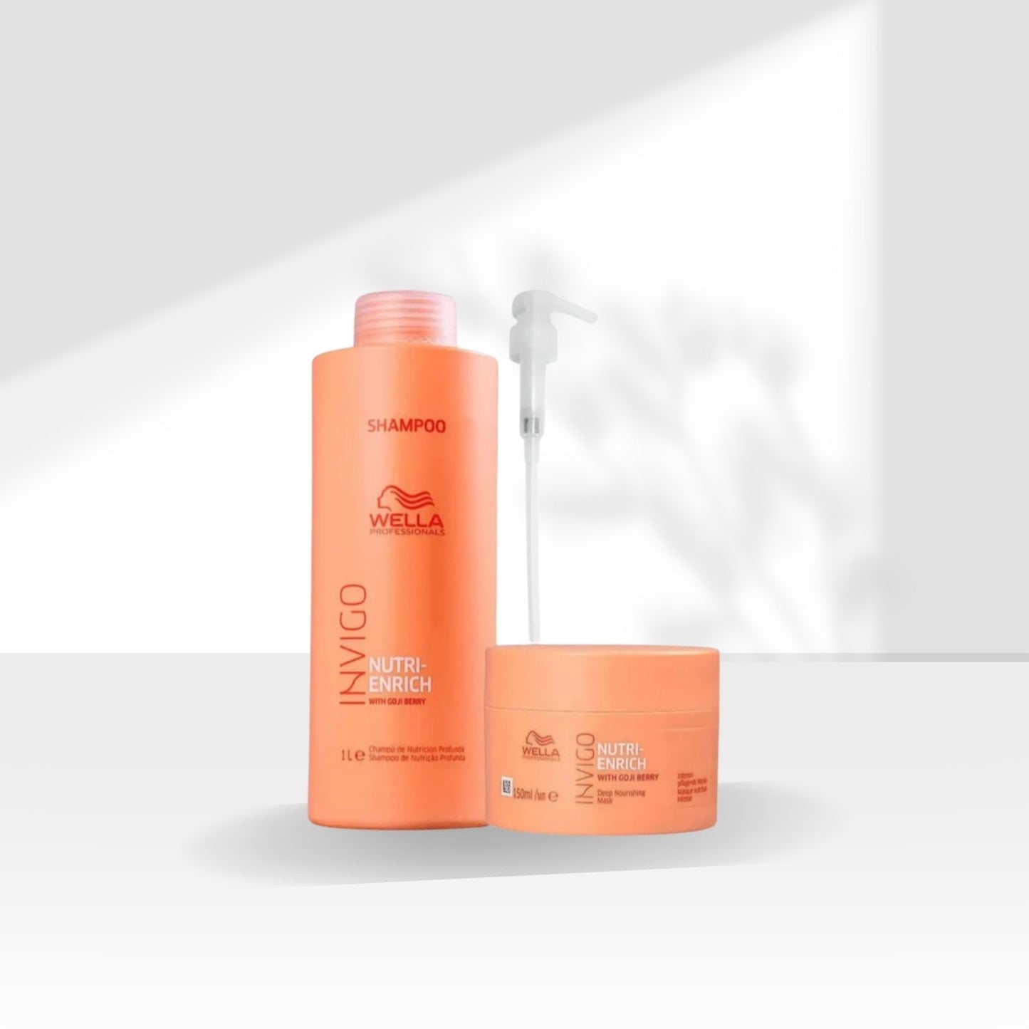 Kit Wella Invigo Nutri-Enrich Shampoo 1 Litro + Máscara 150 g