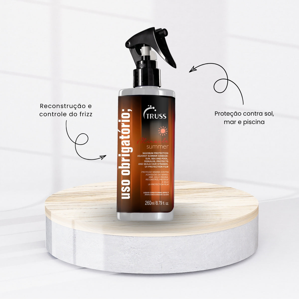 Truss Miracle Summer Uso Obrigatório Tratamento Reconstrutor 260 ml