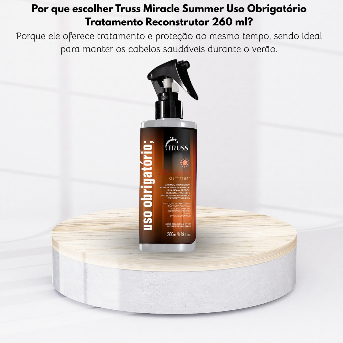 Truss Miracle Summer Uso Obrigatório Tratamento Reconstrutor 260 ml