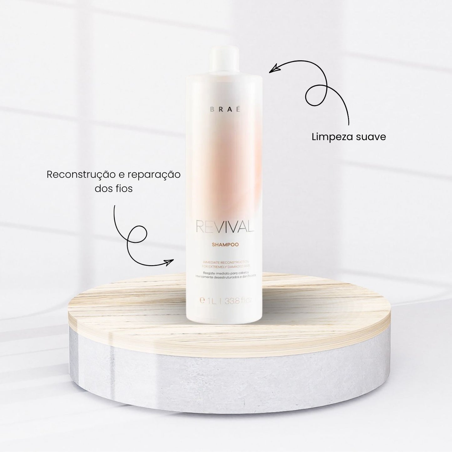 Shampoo Braé Revival Reconstrutor 1 Litro