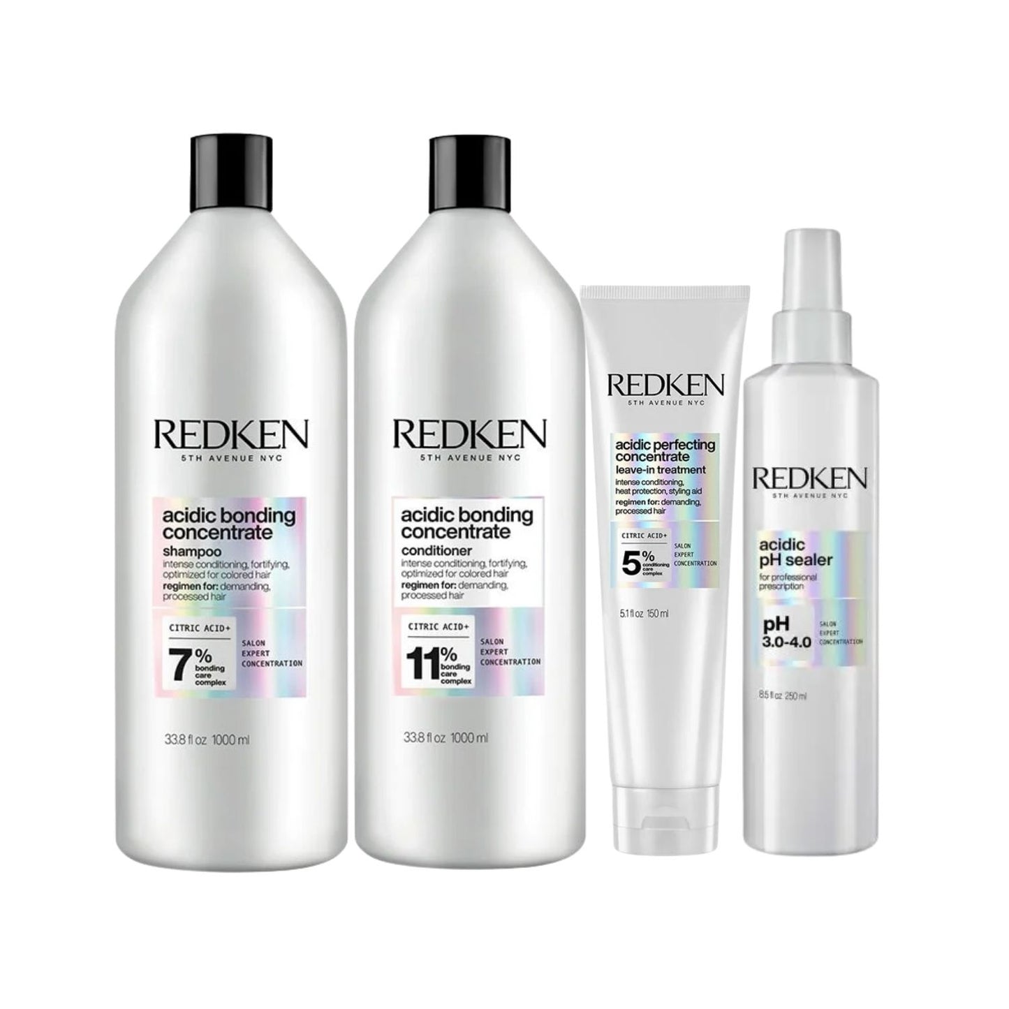 Kit Redken Acidic Bonding Concentrate Duo Grande + pH Sealer 250 ml + Concentrate Leave-in 150 ml