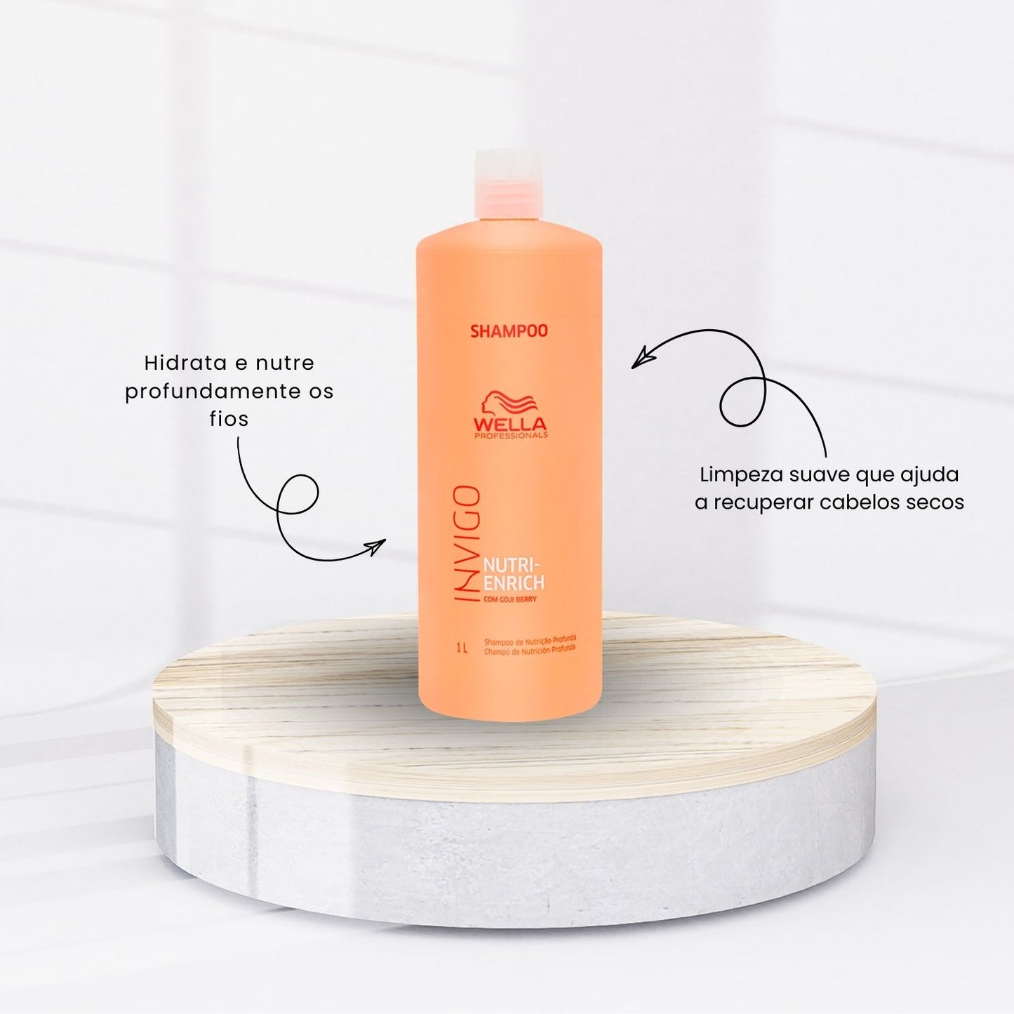 Kit Wella Invigo Nutri-Enrich Shampoo 1 Litro + Máscara 150 ml