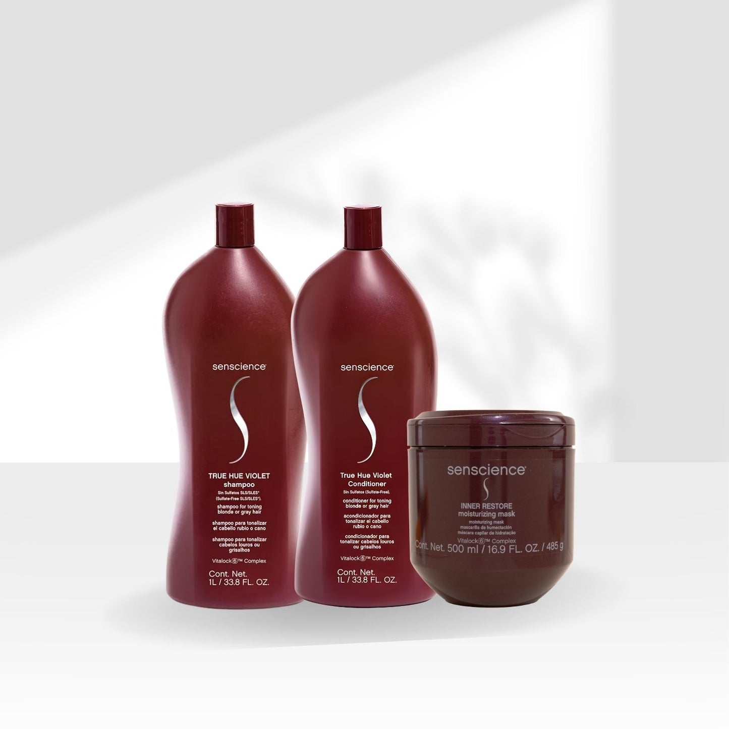 Kit Senscience True Hue Violet Shampoo + Condicionador 1 Litro + Inner Hidratação 500 ml