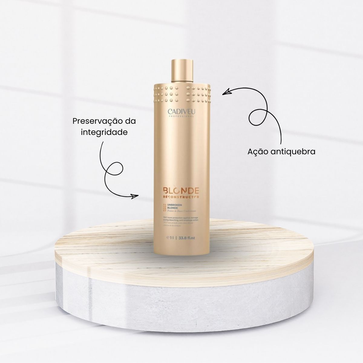 Condicionador Cadiveu Blonde Reconstructor Protetor de Danos Unbroken 1 Litro