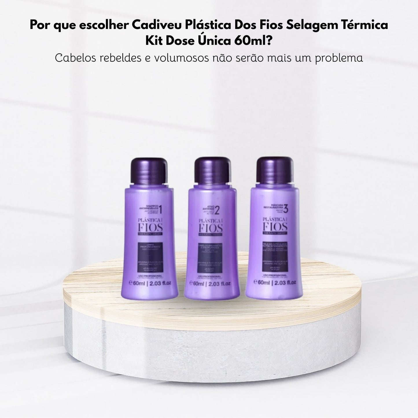 Progressiva Cadiveu Plástica Dos Fios Selagem Térmica Kit Dose Única 60 ml