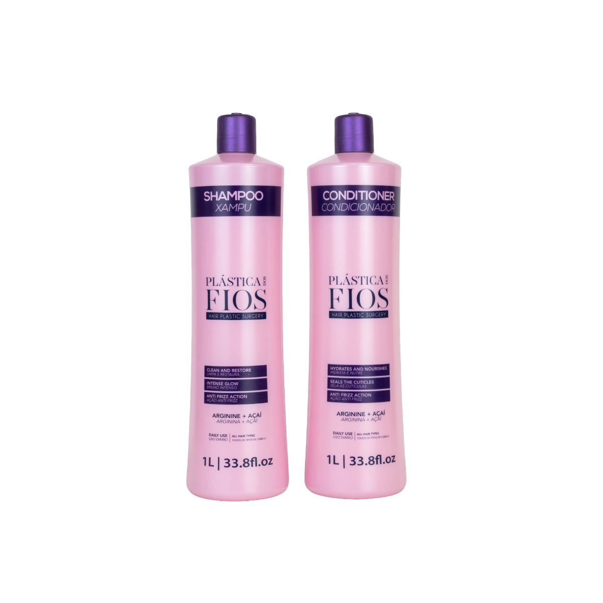Kit Cadiveu Plástica Dos Fios Shampoo + Condicionador (2 x 1 Litros)