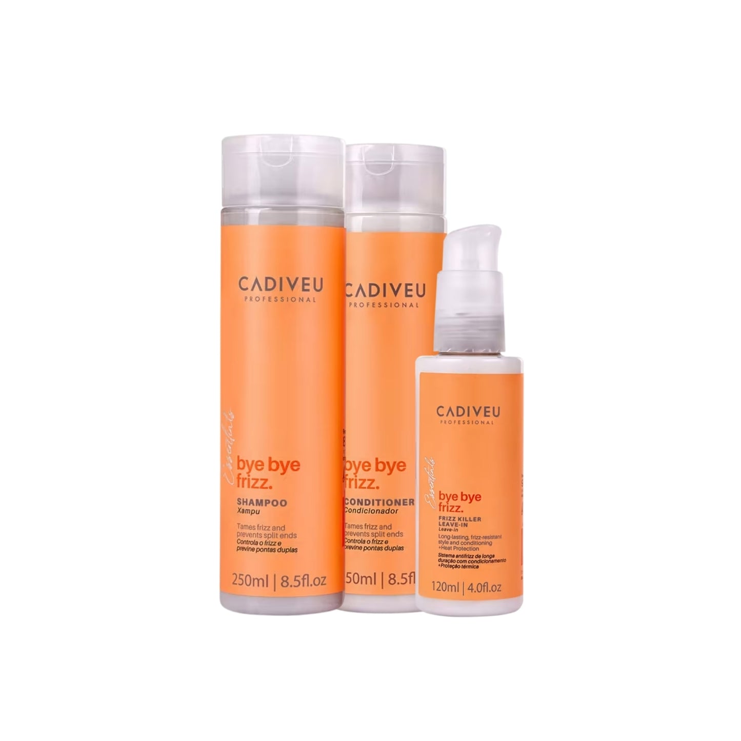 Kit Cadiveu Essentials Bye Bye Frizz Duo + Leave In 120 ml