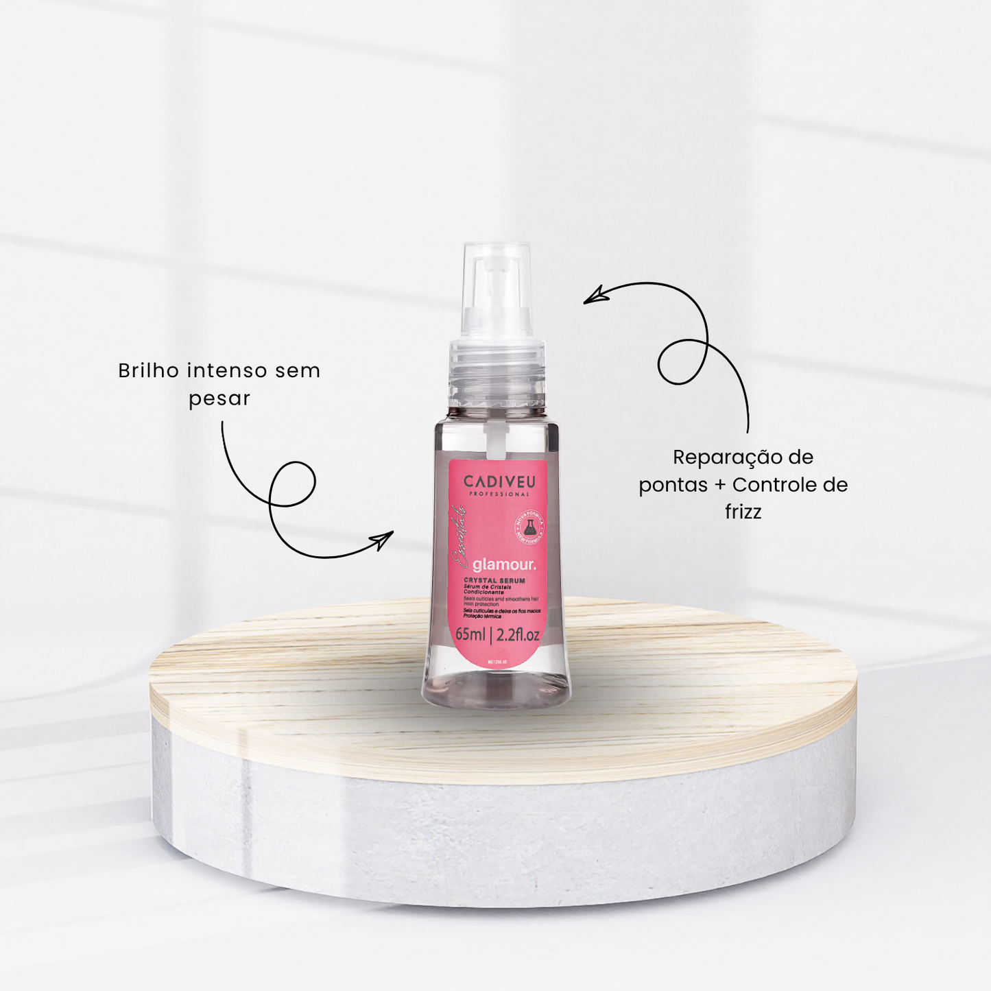 Serum Cadiveu Glamour Cristal Líquido Oleo Reparador de Pontas 65 ml