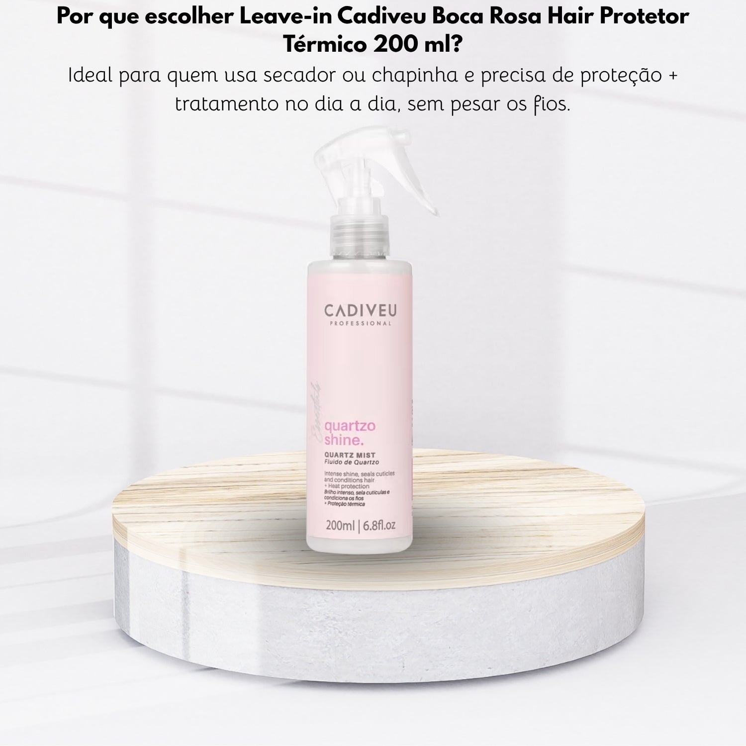 Leave-in Cadiveu Boca Rosa Hair Protetor Térmico 200 ml – Doce Beleza