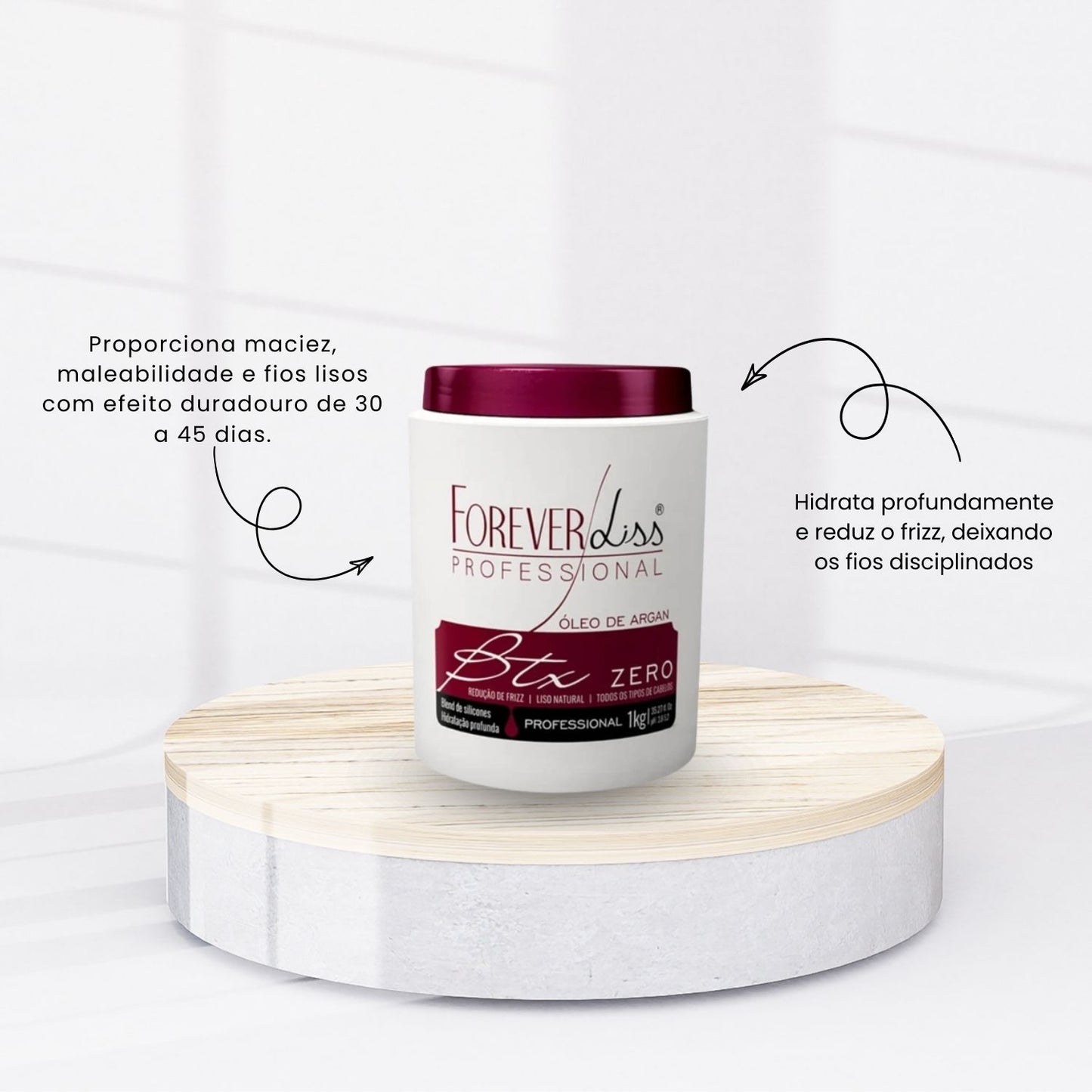 Botox Capilar Capilar Forever Liss Creme Alisante Argan Oil Máscara 1 Kg
