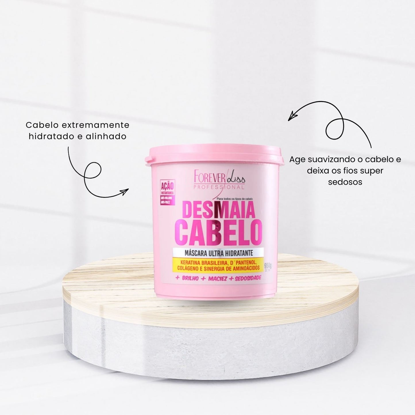 Máscara Forever Liss Desmaia Cabelo Ultra Hidratante 950 g