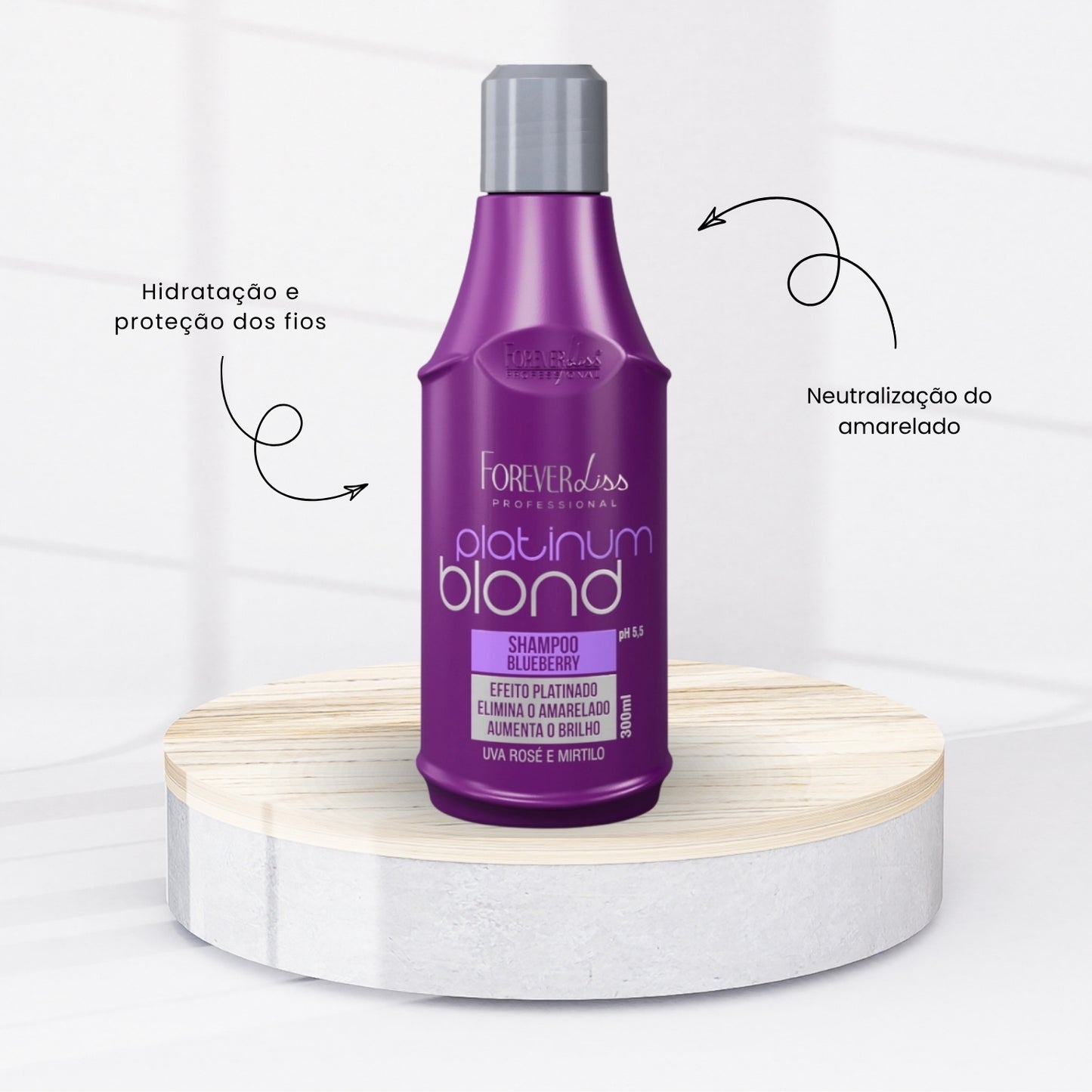 Shampoo Forever Liss Platinum Blond Matizador 300 ml