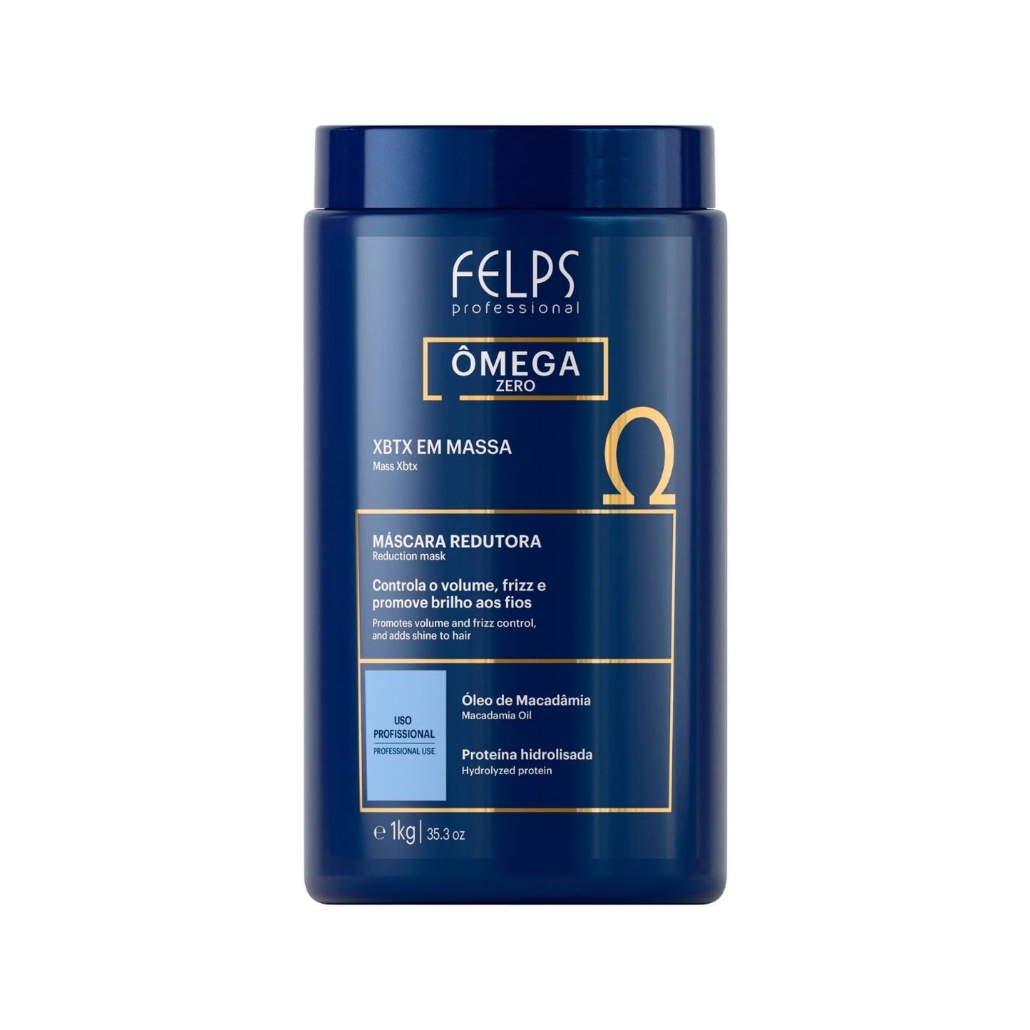 Botox Capilar Felps Omega Zero Nanoplastia Redutor de Volume 1 Kg