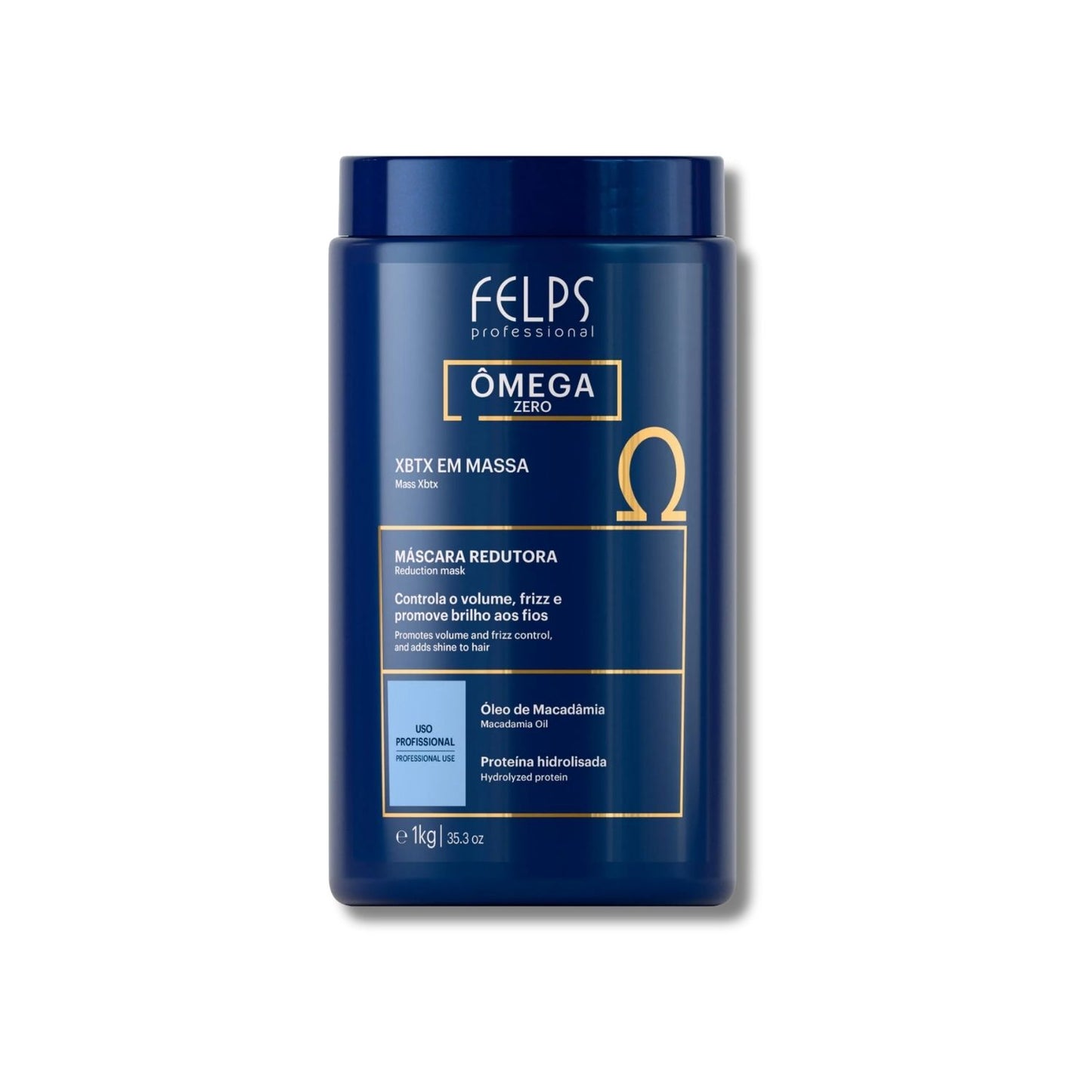 Botox Capilar Felps Omega Zero Nanoplastia Redutor de Volume 1 Kg