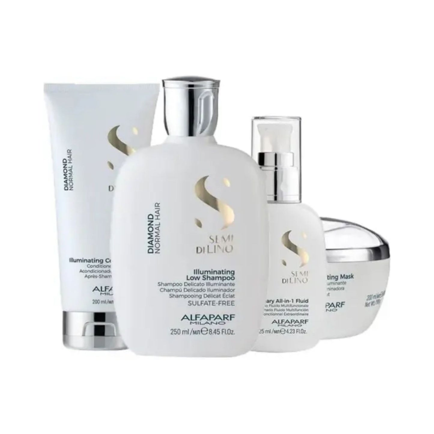 Kit Alfaparf Semi Di Lino Diamond Illuminating Completo Pequeno