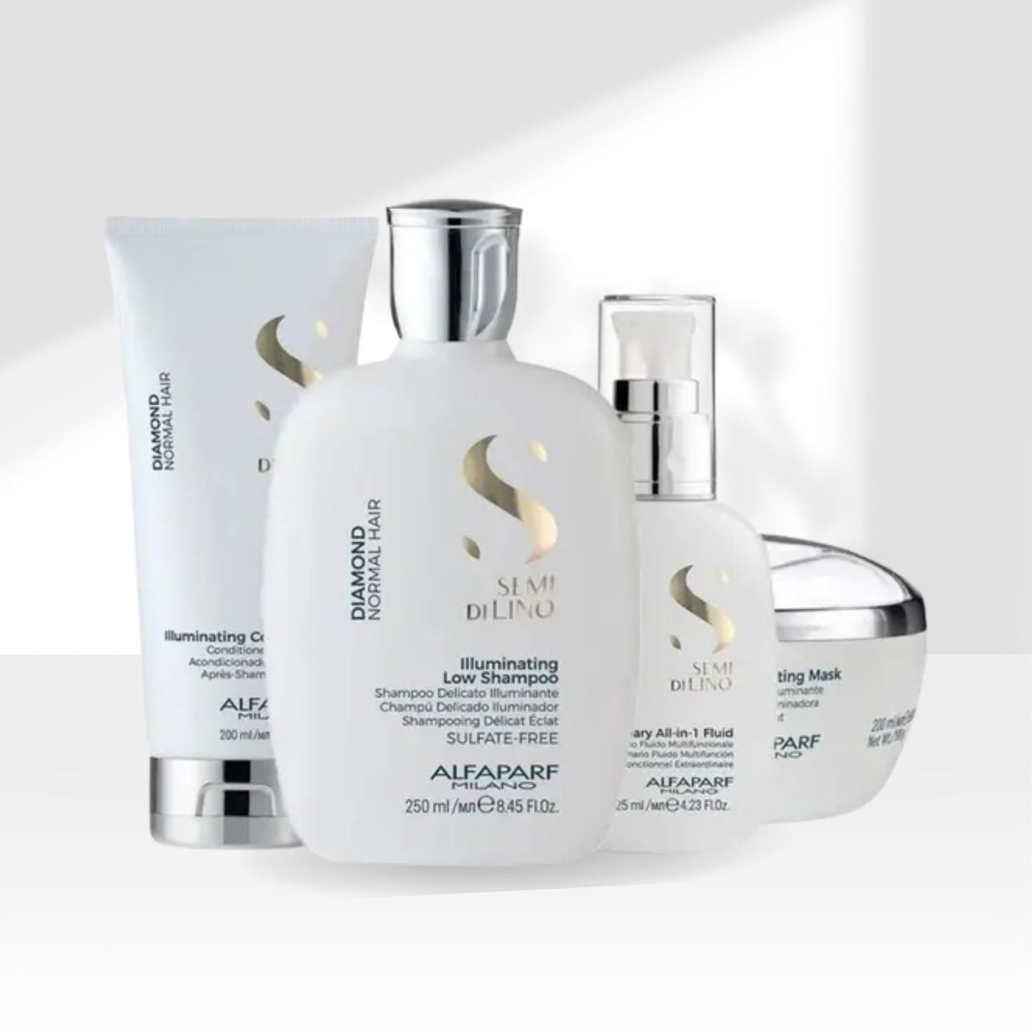 Kit Alfaparf Semi Di Lino Diamond Illuminating Completo Pequeno