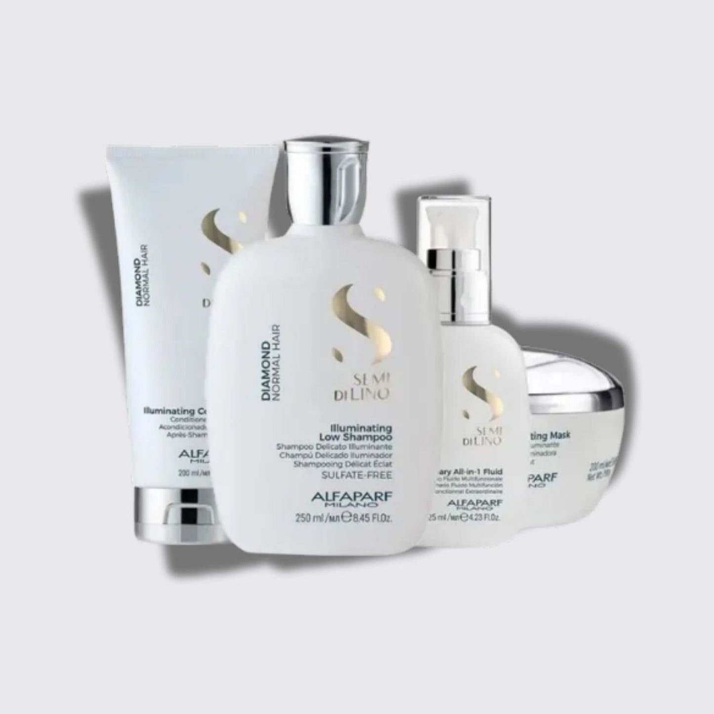 Kit Alfaparf Semi Di Lino Diamond Illuminating Completo Pequeno