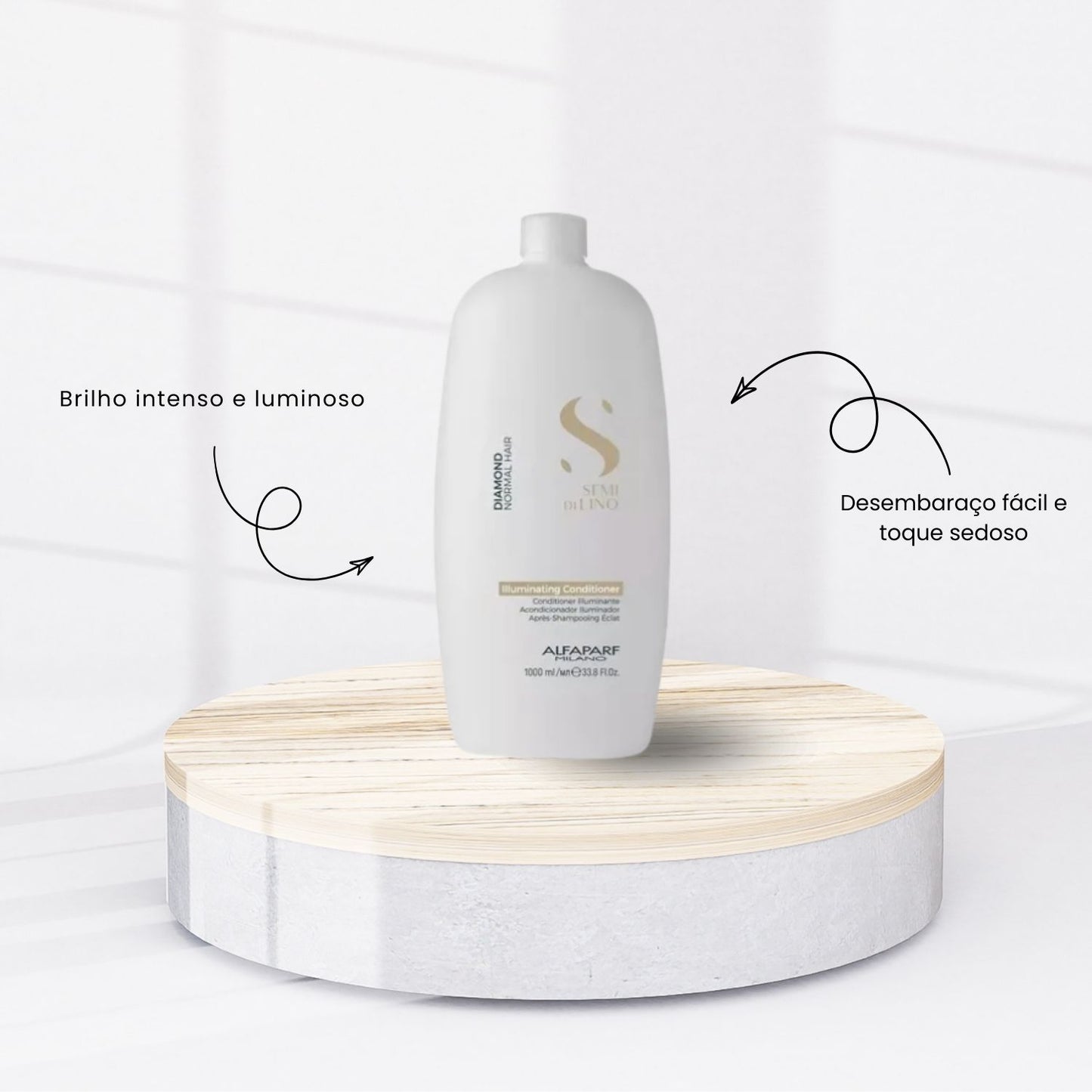 Kit Alfaparf Semi Di Lino Diamond Illuminating Shampoo 1 Litro + Condicionador 1 Litro