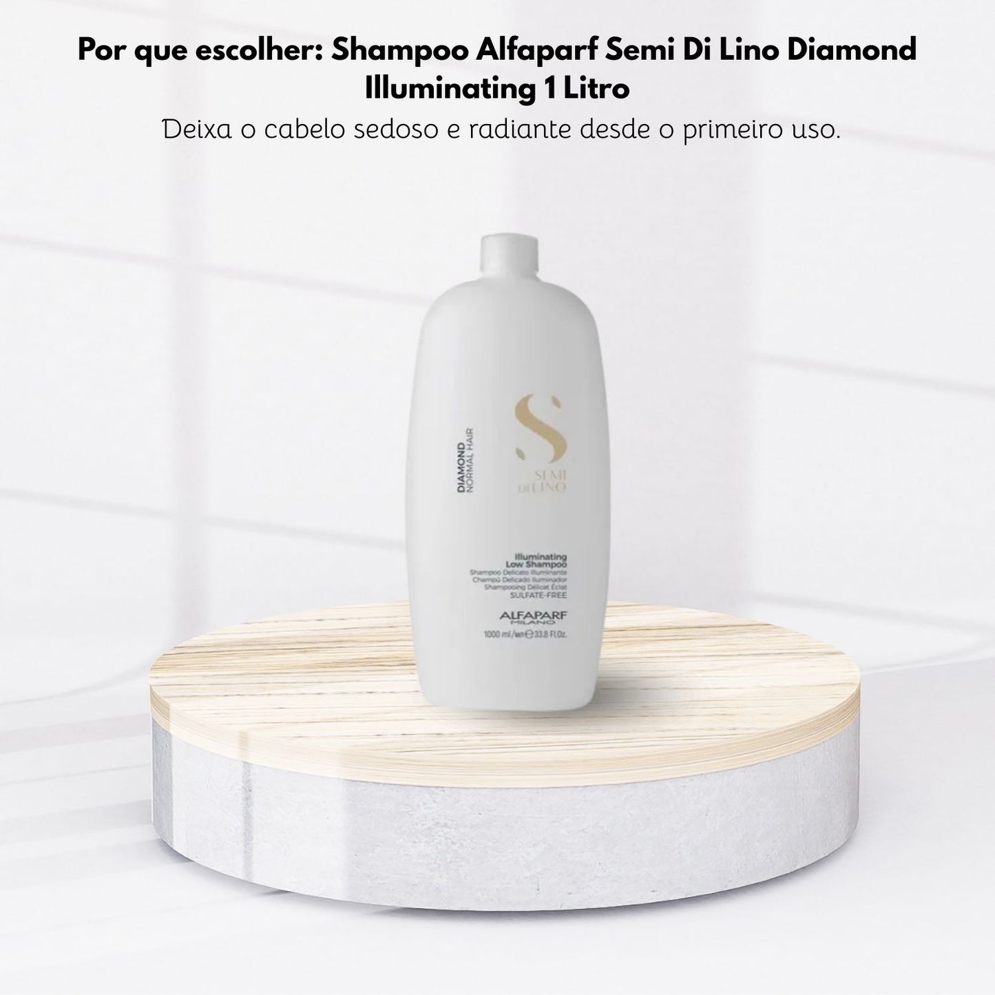 Kit Alfaparf Semi Di Lino Diamond Illuminating Shampoo 1 Litro + Condicionador 1 Litro