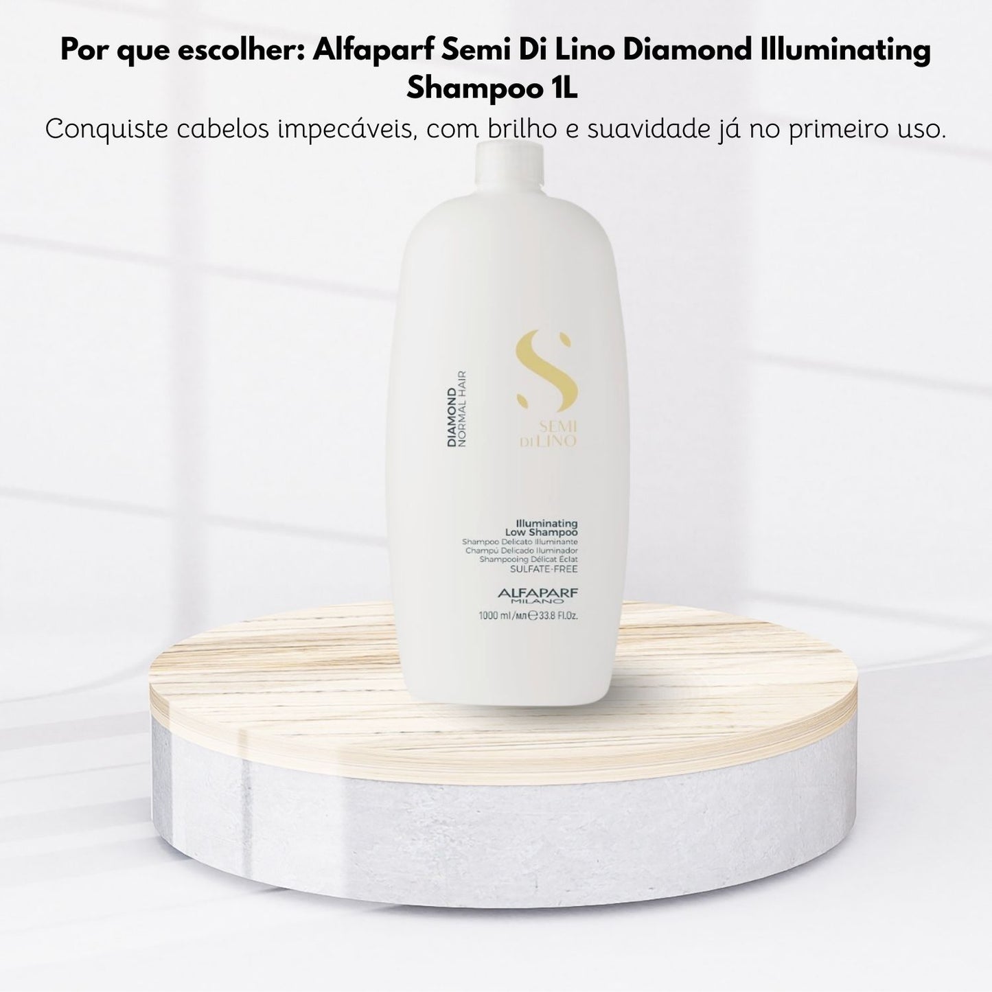 Kit Alfaparf Semi Di Lino Diamond Illuminating Shampoo 1 Litro + Máscara 500 ml