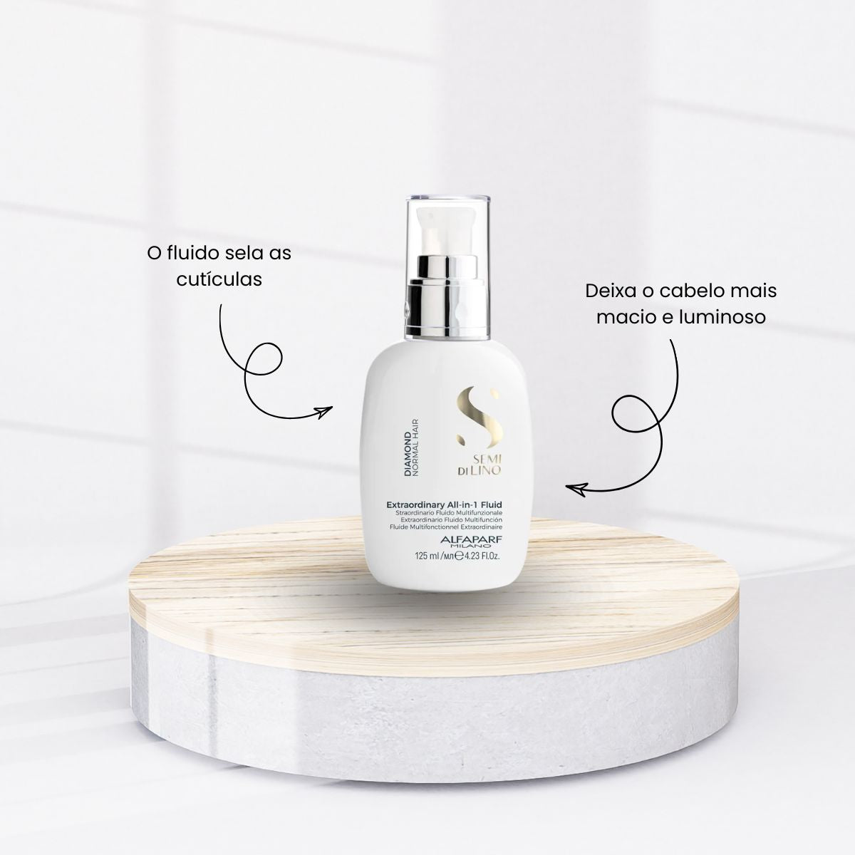 Kit Alfaparf Semi Di Lino Diamond Illuminating Shampoo 250 ml + Leave-in 125 ml