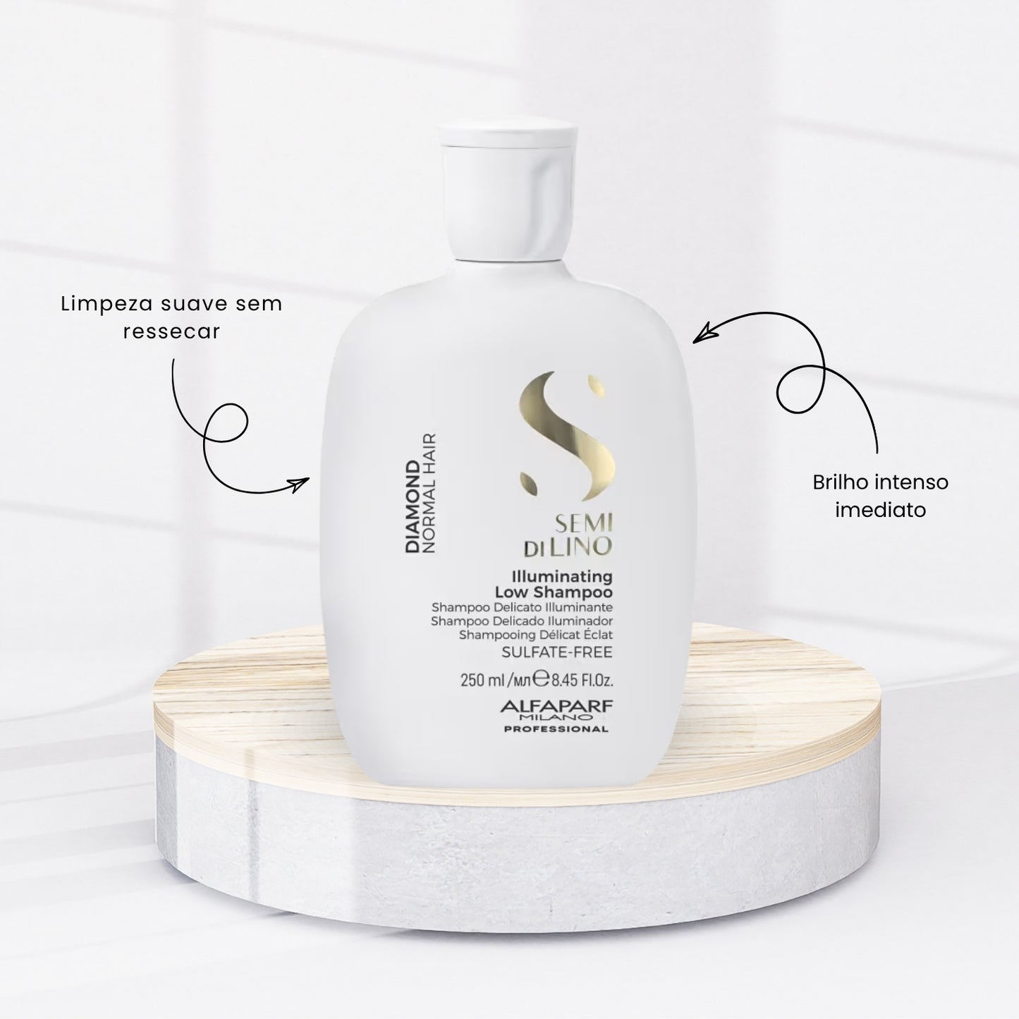 Kit Alfaparf Semi Di Lino Diamond Illuminating Shampoo 250 ml + Máscara 200 ml