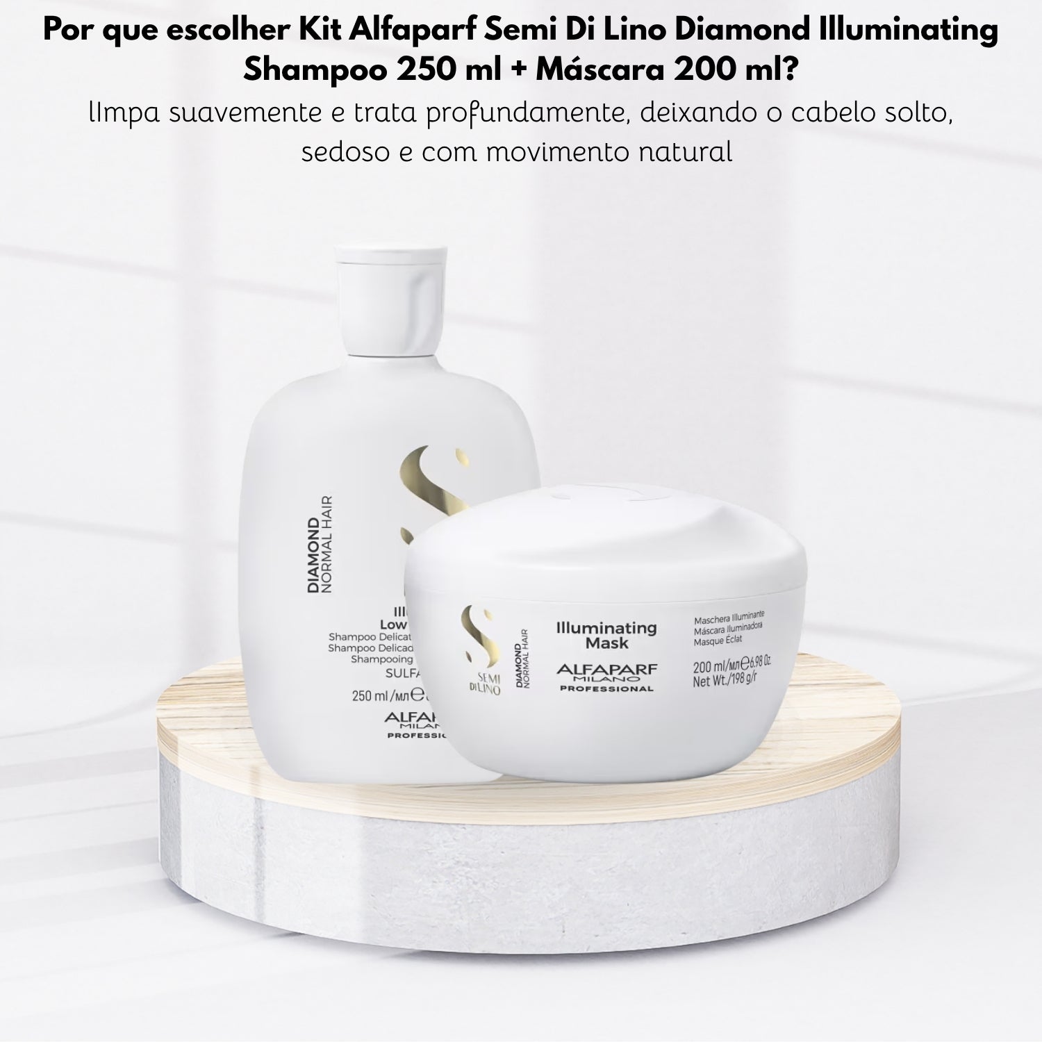 Kit Alfaparf Semi Di Lino Diamond Illuminating Shampoo 250 ml +