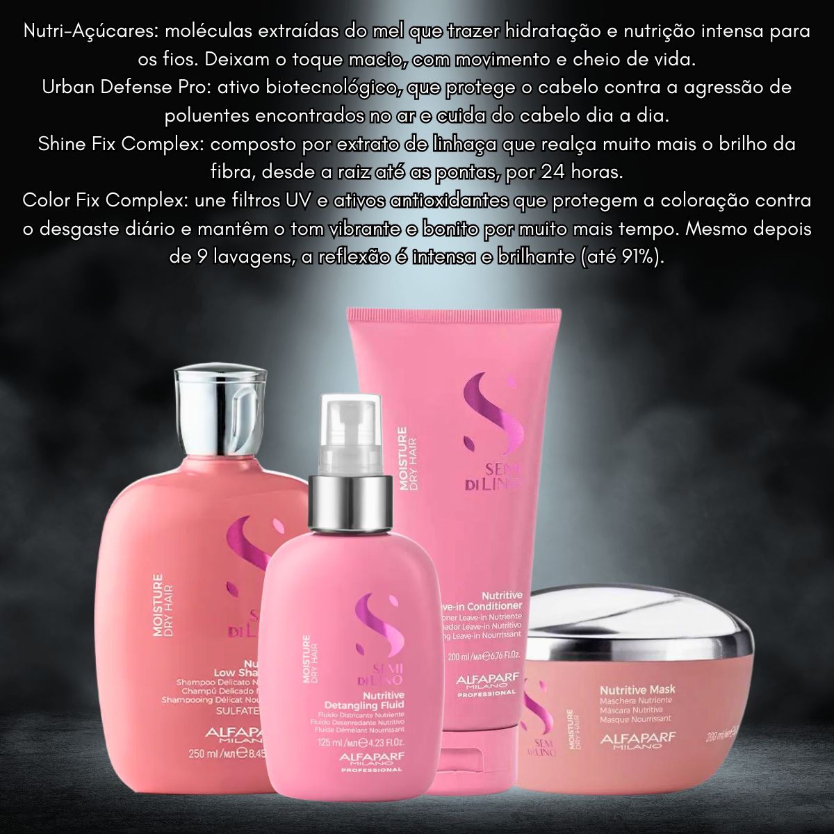 Kit Alfaparf Semi di Lino Moisture Nutritive Completo Pequeno