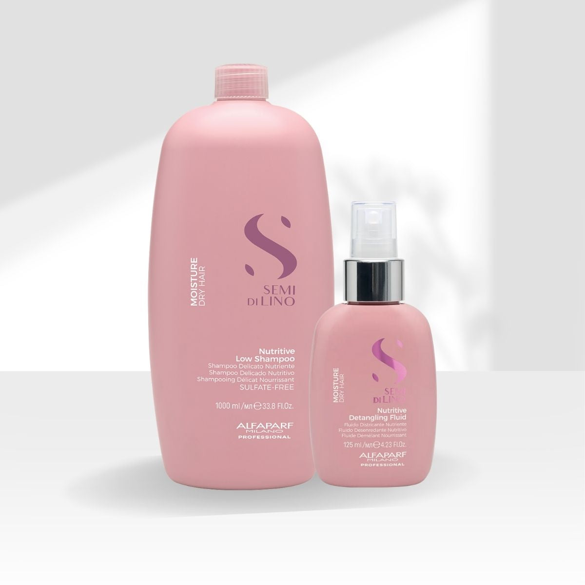 Kit Alfaparf Semi di Lino Moisture Nutritive Shampoo 1 Litro + Leave-in 125 ml
