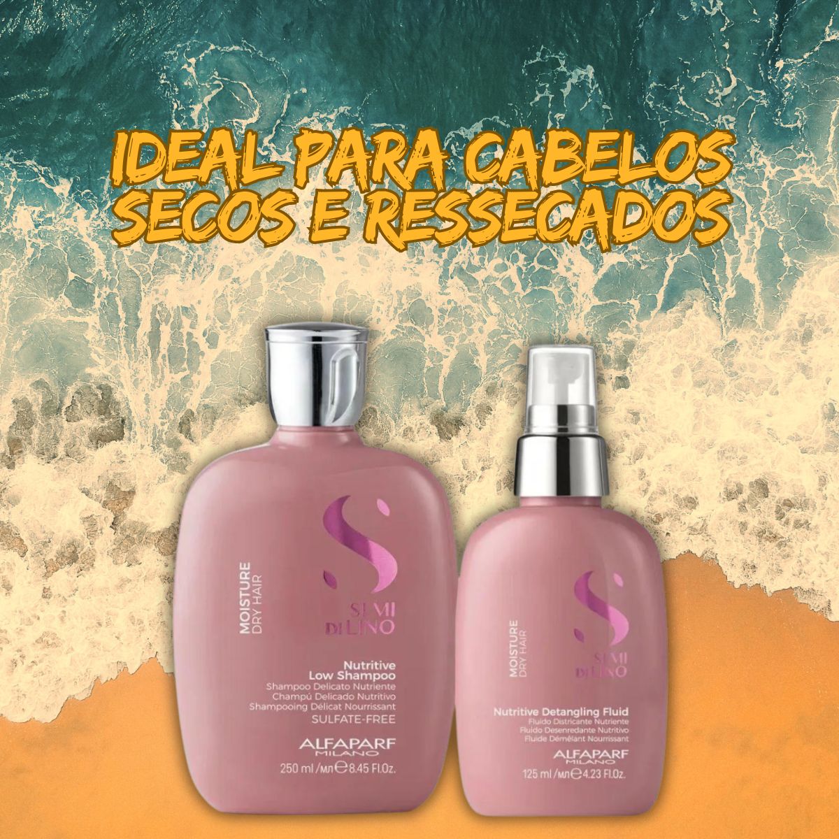 Kit Alfaparf Semi di Lino Moisture Nutritive Shampoo 250 ml + Leave-in 125 ml