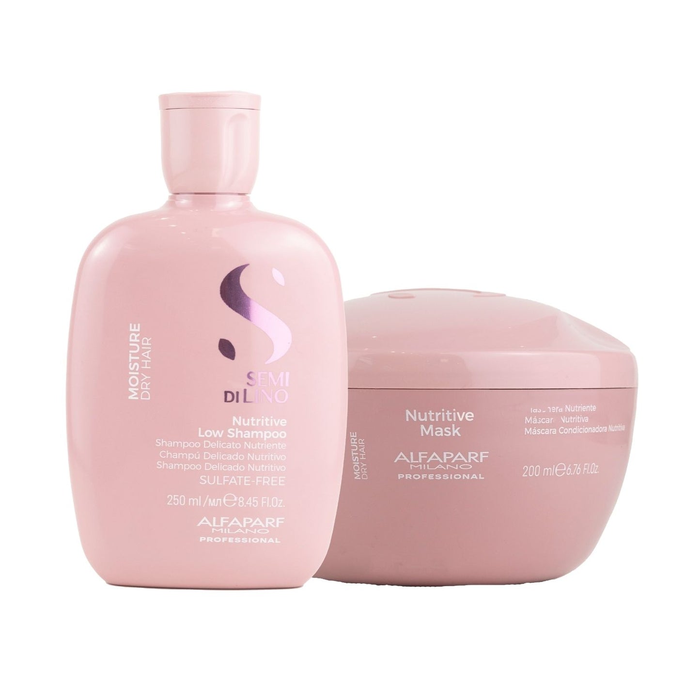Kit Alfaparf Semi di Lino Moisture Nutritive Shampoo 250 ml + Máscara 200 ml