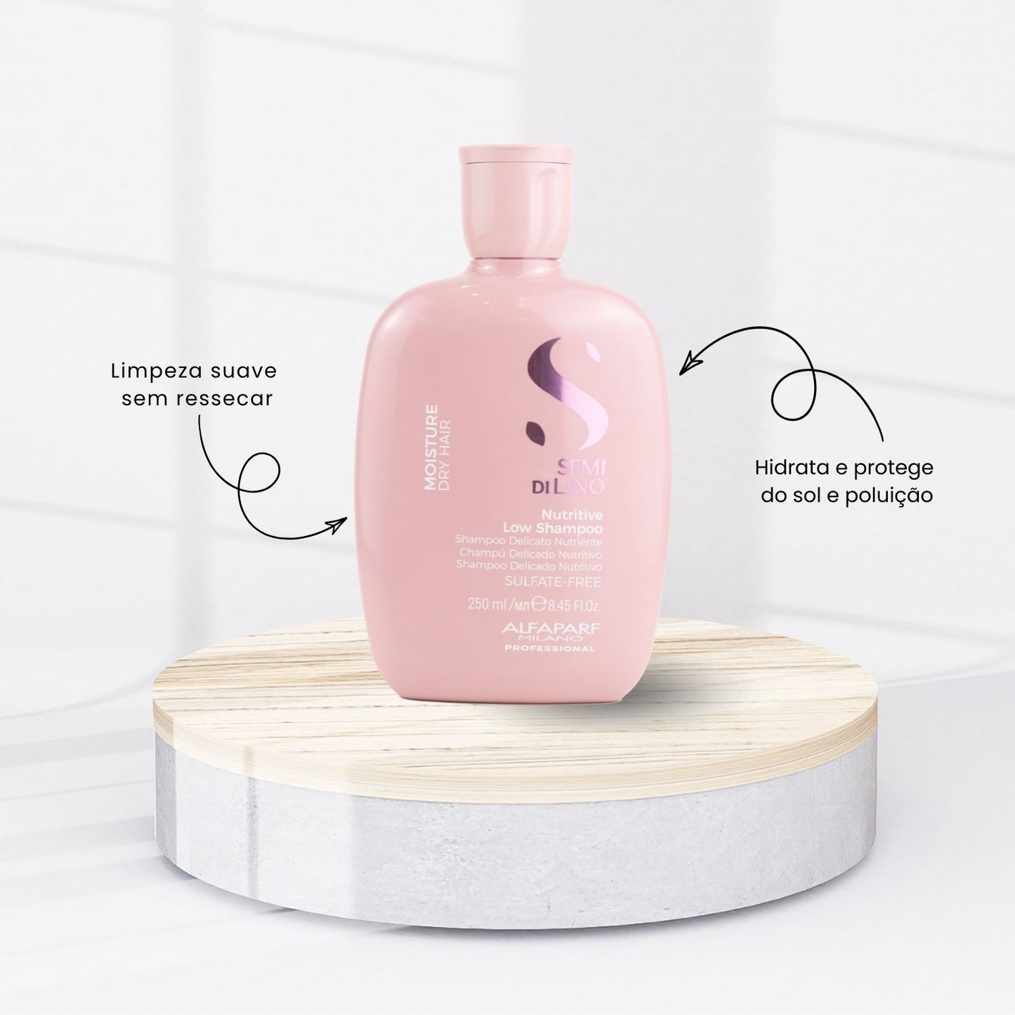 Kit Alfaparf Semi di Lino Moisture Nutritive Shampoo 250 ml + Máscara 200 ml