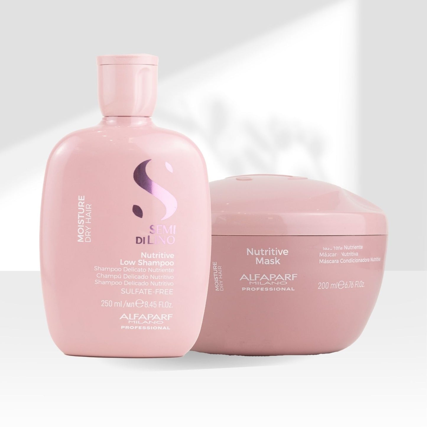 Kit Alfaparf Semi di Lino Moisture Nutritive Shampoo 250 ml + Máscara 200 ml