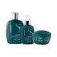 Kit Alfaparf Semi Di Lino Reconstruction Reparative Shampoo 250 ml + Máscara 200 ml + Fluido 125 ml