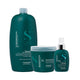 Kit Alfaparf Semi Di Lino Reconstruction Reparative Shampoo 1 Litro + Máscara 500 ml + Fluido 125 ml
