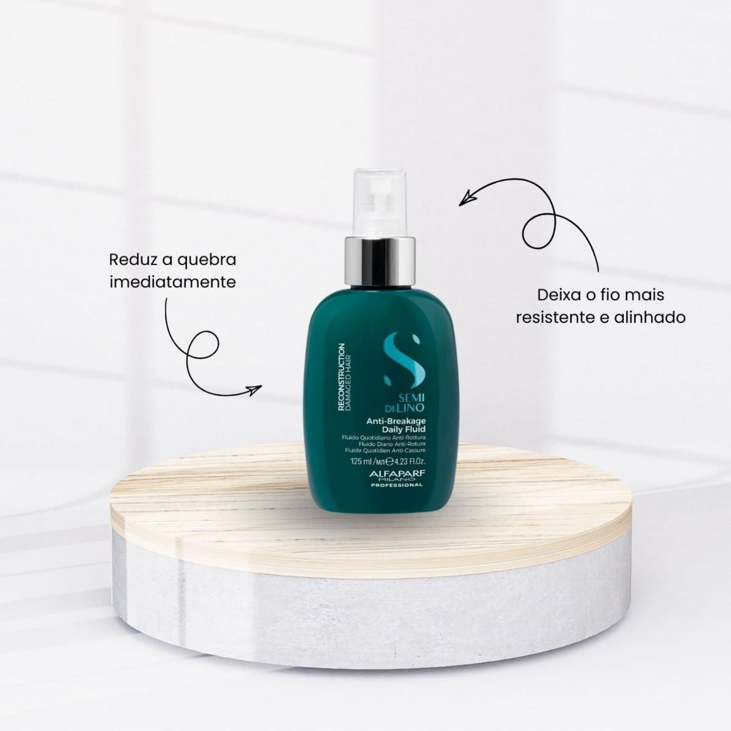 Kit Alfaparf Semi Di Lino Reconstruction Reparative Shampoo 250 ml + Fluido 125 ml