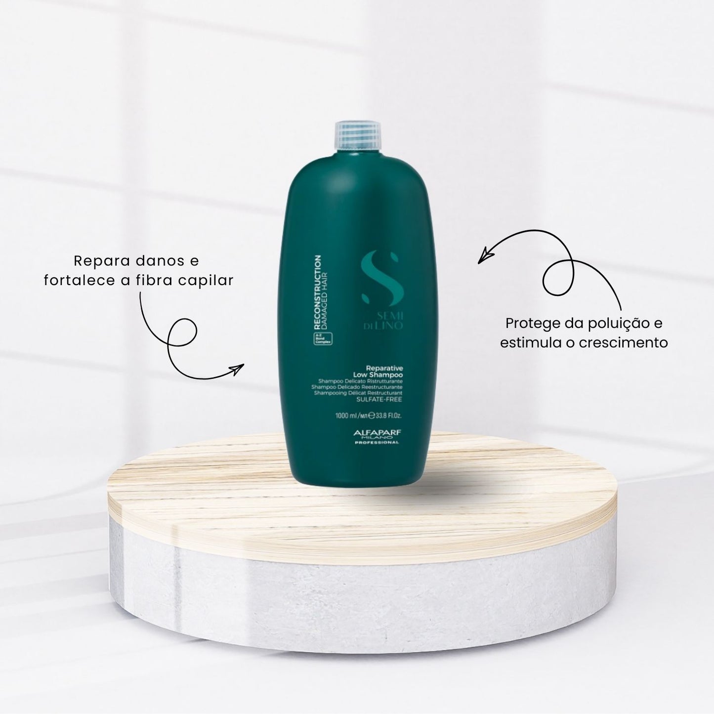 Kit Alfaparf Semi Di Lino Reconstruction Reparative Shampoo 1 Litro + Máscara 500 ml
