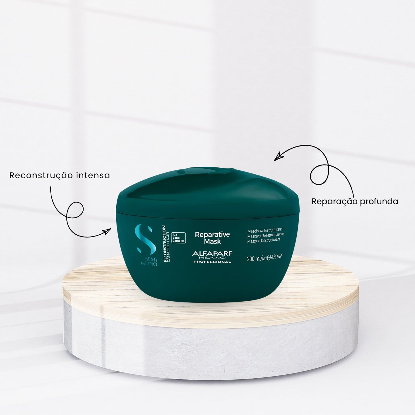 Kit Alfaparf Semi Di Lino Reconstruction Reparative Shampoo 250 ml + Máscara 200 ml