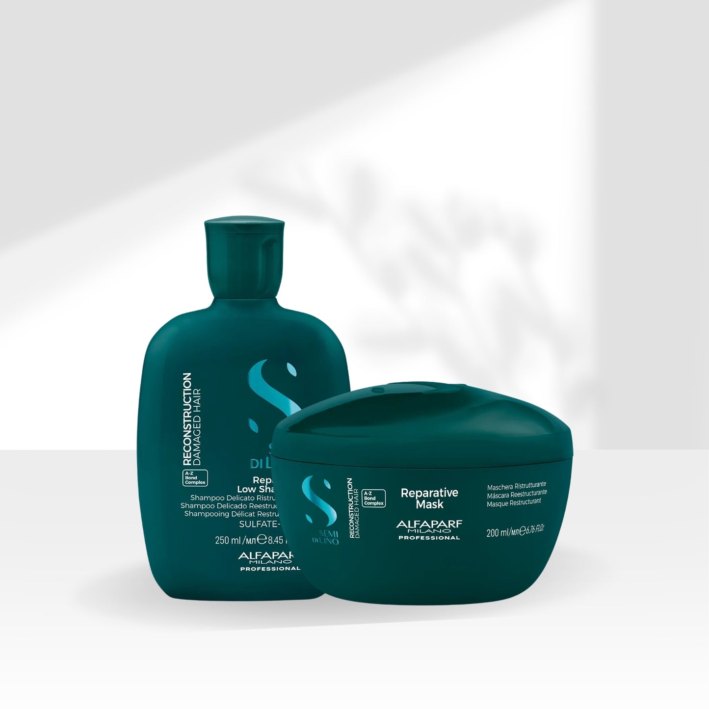 Kit Alfaparf Semi Di Lino Reconstruction Reparative Shampoo 250 ml + Máscara 200 ml